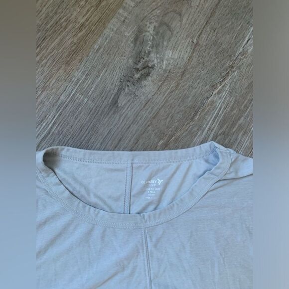 Old Navy Running Workout Athleisure Top Gray Lightweight Cinch Waist Size S Tall - Picture 5 of 9